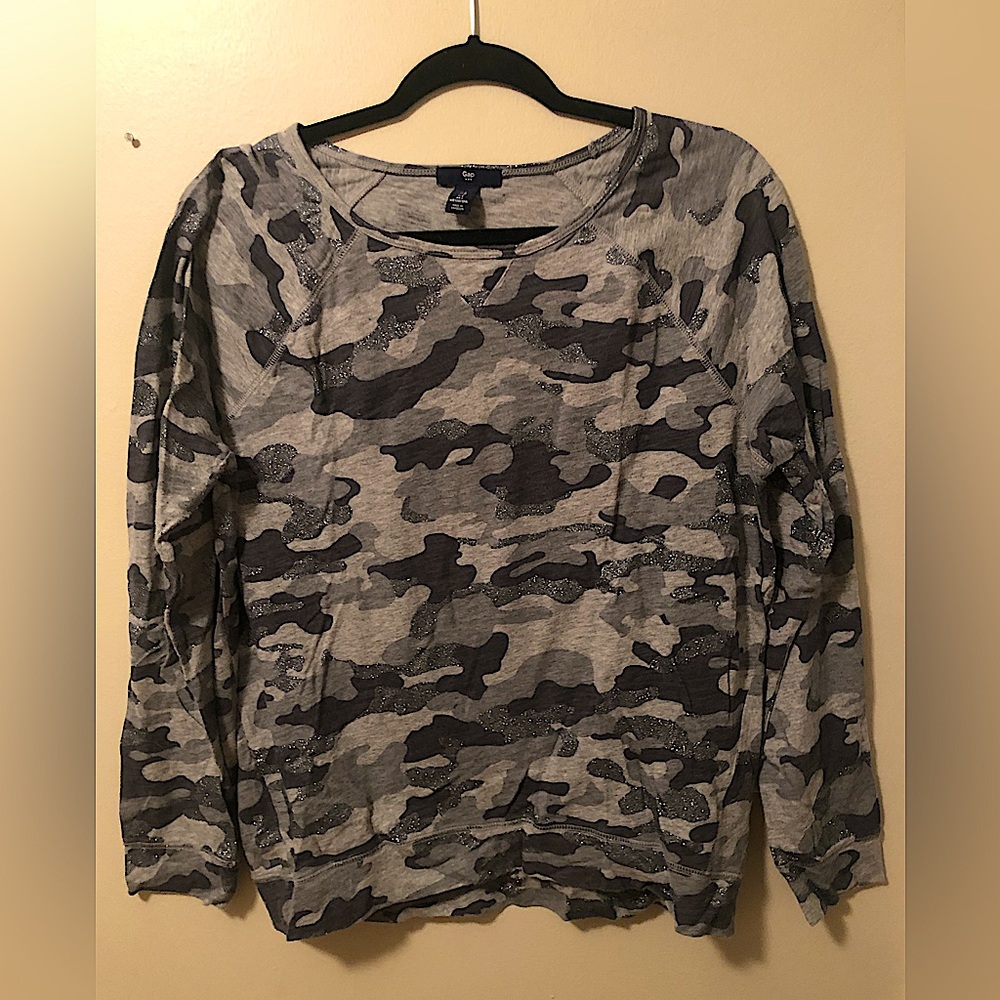Gap Camo Raglan Top